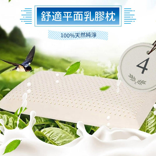 頂級特大型乳膠枕系列-舒適平面乳膠枕(1入)
