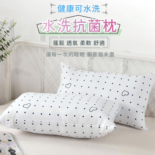頂級時尚水洗抗菌枕(2入)